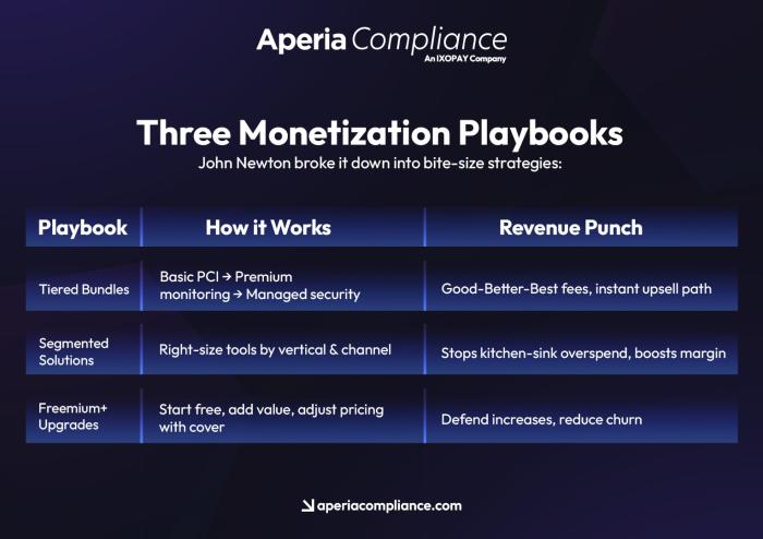 Three Monetization Playbooks
